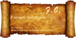 Faragó Ovidiusz névjegykártya
